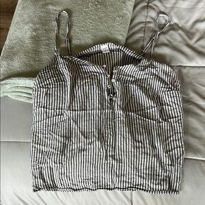 Old Navy Black and White Striped Camisole